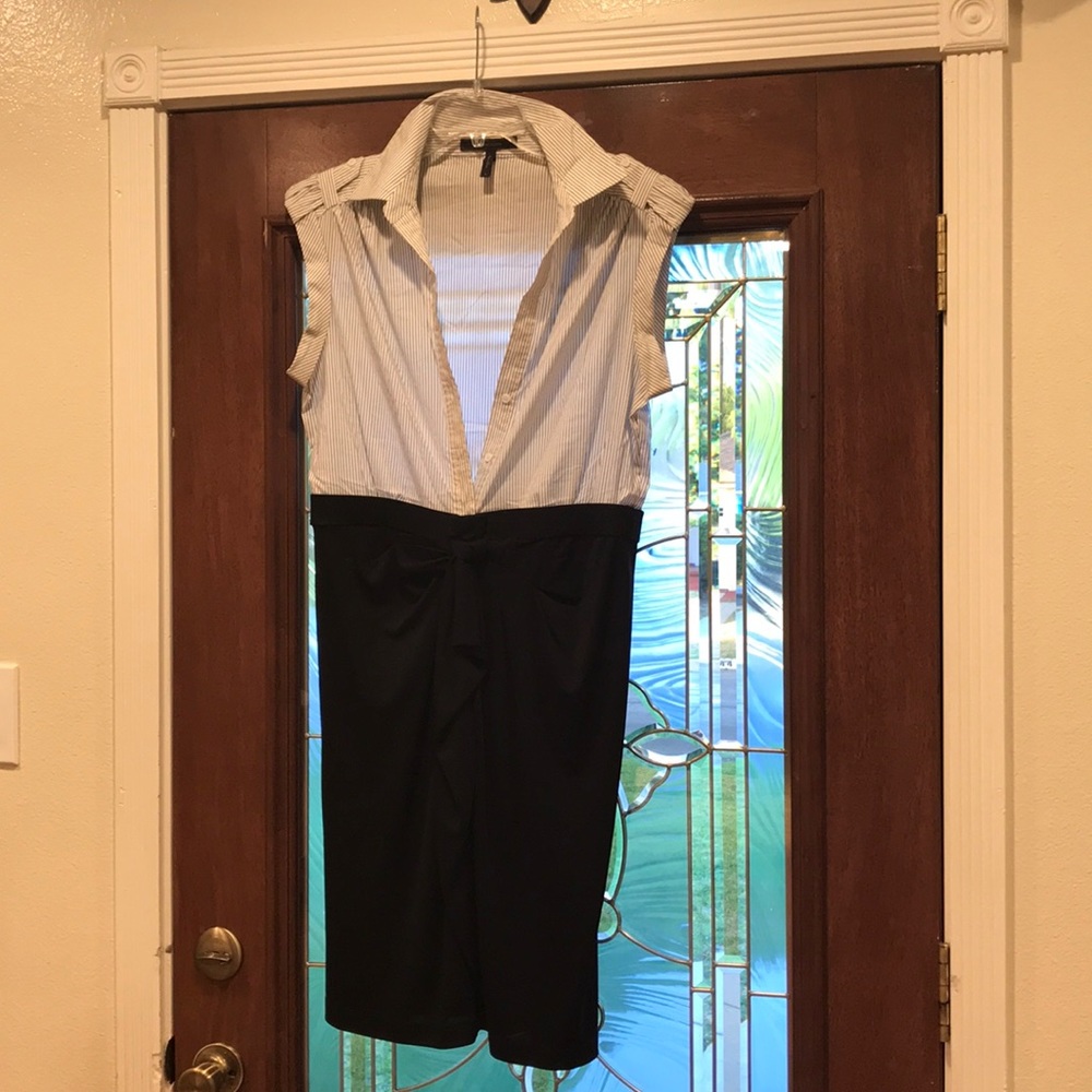 BCBG Maxazria black and white dress